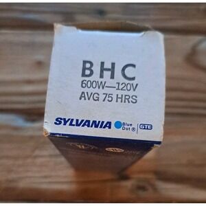 SYLVANIA BLUE DOT PROJECTOR LAMP BULB BHC 120 V 600 W NOS RAINBOW BLUE BOX 75 HR